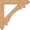 Ekena Millwork Merced Arts and Crafts Smooth Bracket w/ Offset Brace, Western Red Cedar, 7 1/2"W x 42"D x 42"H BKT0806X42X42MRC03SWR - alternate 4